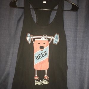Workout Tank Top with beer character